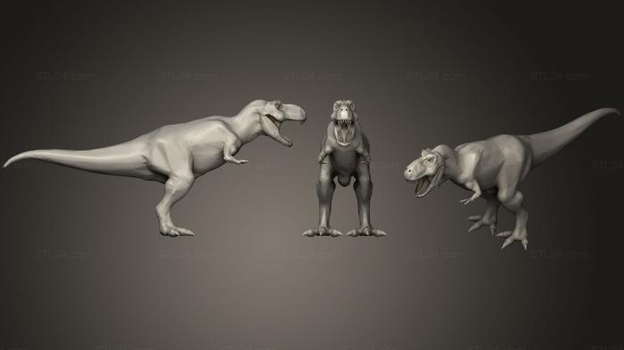 Статуэтки животных (T rex для Dn D, STKJ_1573) 3D модель для ЧПУ станка